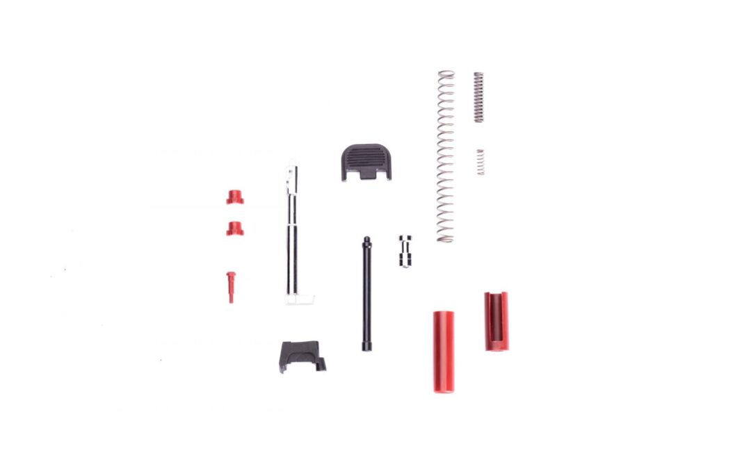 P80 PF-Series Slide Parts Kit – Black/Red